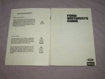 Ford Motorist Guide Booklet, 1982. (3)