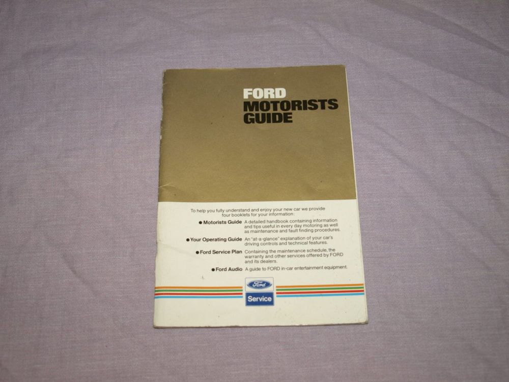 Ford Motorist Guide Booklet, 1982.