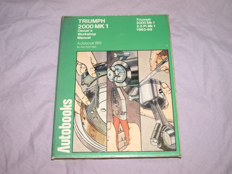 Autobooks Workshop Manual Triumph 2000, 2.5PI MK1.