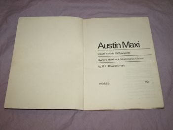 Haynes Owners Handbook, Maintenance Manual Austin Maxi. (3)