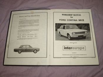 Intereurope Workshop Manual Ford Cortina MK2 1300, 1500, 1600 1966 to 1970.