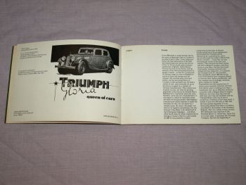 Triumph Pocket History by Michael Frostick. History of Triumph Cars. (4)