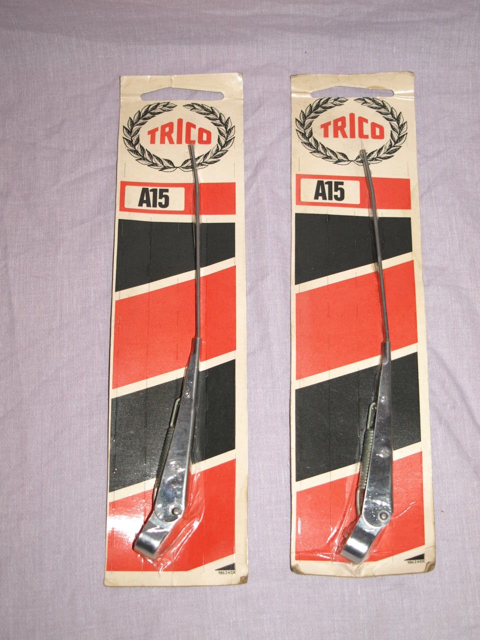 Trico A15 Wiper Arms x 2. Triumph, Jaguar, Austin, Morris, Riley.