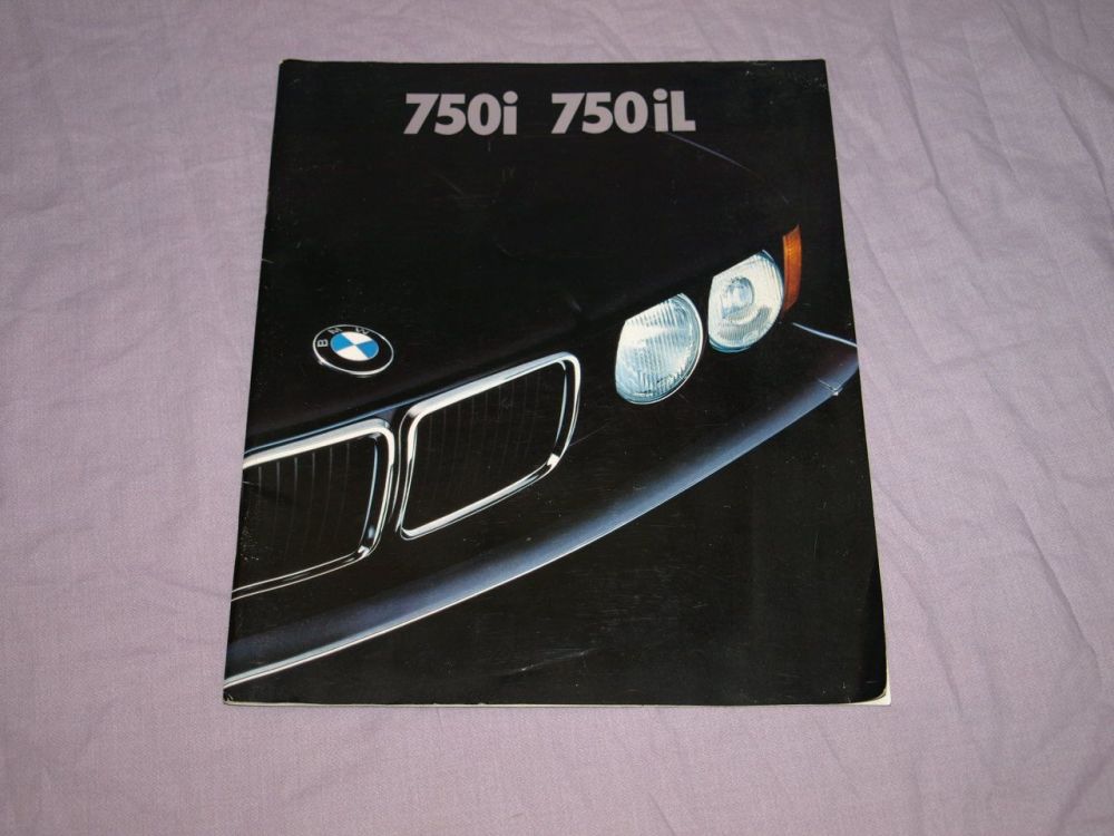 BMW 750i 750iL Sales Brochure, 1989.