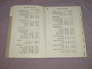 Rooks Motor Factors Price List. 1960s. (3)