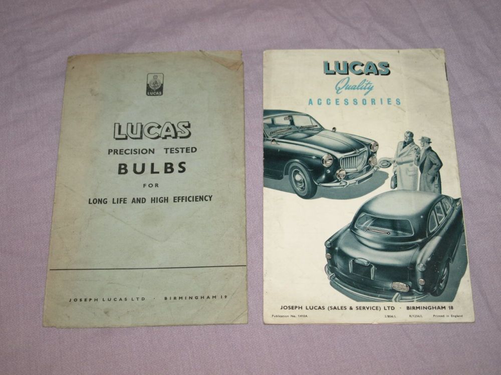 Vintage Lucas Accessories & Bulb Leaflets, 1950s.