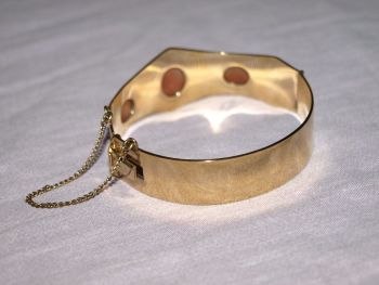 Vintage Excalibur Rolled Gold Hinged Bracelet Bangle. (3)