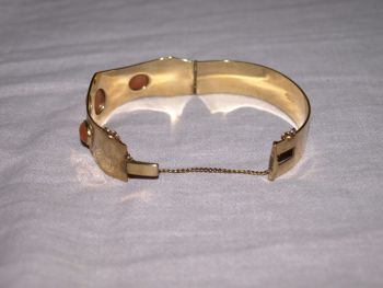 Vintage Excalibur Rolled Gold Hinged Bracelet Bangle. (4)