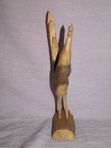 Hand Carved Wooden Cockerel. (2)