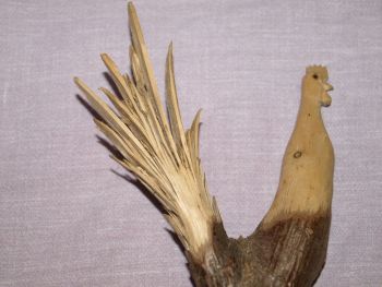 Hand Carved Wooden Cockerel. (4)