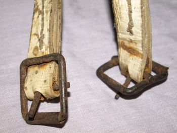 Pair of South American Antique Carved Wooden Horse Stirrups. (9)