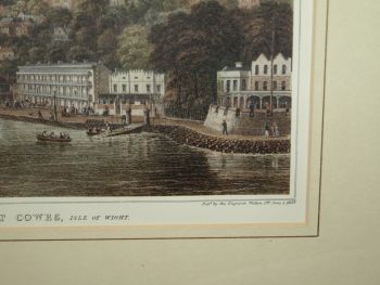 The Town of West Cowes, Isle of Wight Antique Framed Print. (3)