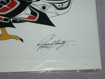 Richard Shorty Canadian Art Card, Eagle &amp; Salmon. (2)