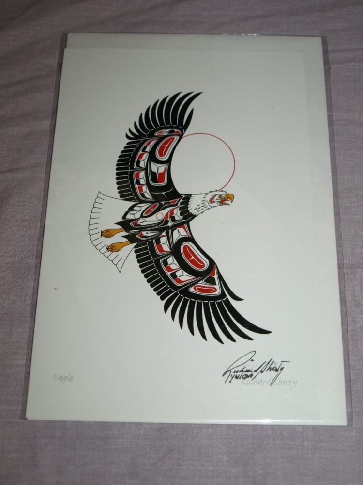 Richard Shorty Canadian Art Card, Eagle.