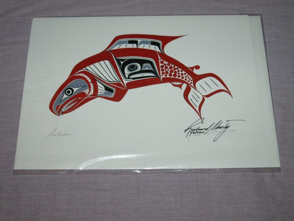 Richard Shorty Canadian Art Card, Salmon.