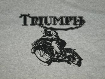 Triumph Classic Motorbike Logo T Shirt. Mens, Large. (2)