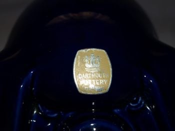 Dartmouth Pottery Pig, Piggy Bank, Blue. (5)