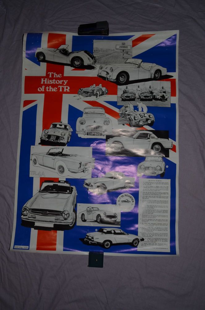 The History of the TR Poster. TR2, TR3, TR4, TR5, TR6, TR7.