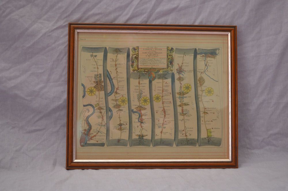 The Road From London To Dover Strip Map by John Ogilby.