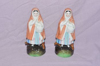 Little Red Riding Hood China Figurines. (2)