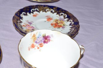 Royal Doulton Porcelain Cups &amp; Saucers Herbert Bettley. (5)