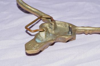Texas Longhorn Steer Skull Brass Cowboy Belt Buckle. (3)