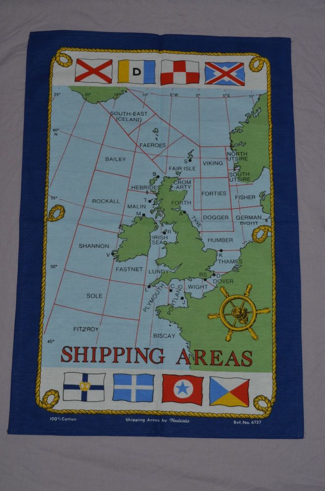 New ProdShipping Areas by Nauticalia Tea Towel, Ref No 6127. Unused