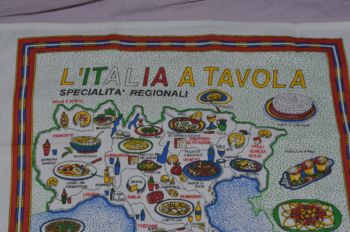 Litalia A Tavola Tea Towel. Unused (2)
