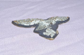WWII Luftwaffe Embroidered Eagle Badge. (2)