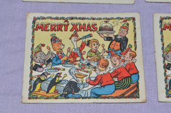1930s Puck Comic Christmas Cards. (3)
