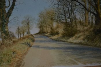 Sheila Sanford Signed Water Colour Painting, The Lane In Winter. (6)