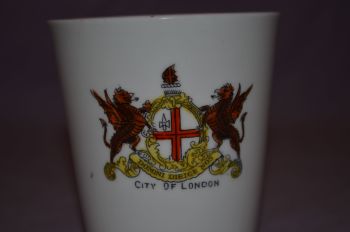 City Of London Crested Ware Cup Beaker. (2)