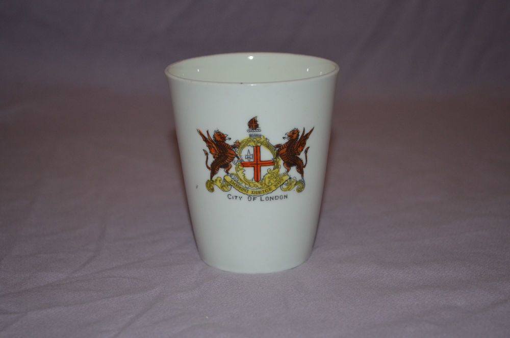 City Of London Crested Ware Cup Beaker.