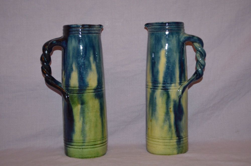 Art Nouveau Pair Of European Vases/Jugs