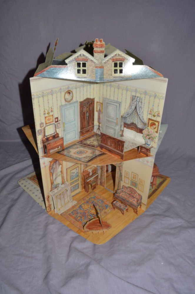 Three Dimensional Pop Up Edwardian Doll House Book.