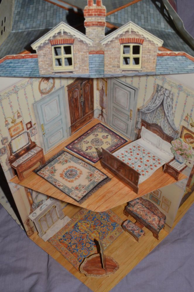 Three Dimensional Pop Up Edwardian Doll House Book.