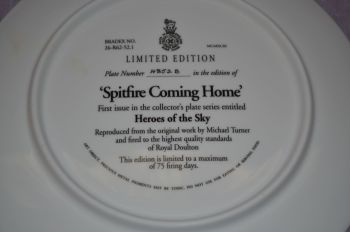 Royal Doulton Spitfire Coming Home Limited Edition Plate. (5)