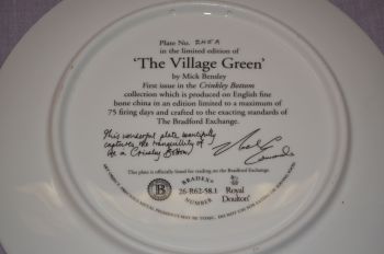 Royal Doulton The Village Green, Crinkley Bottom Collectors plate. (5)