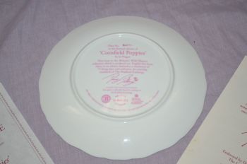 Royal Albert Cornfield Poppies Collectors Plate. (3)