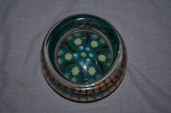 Millefiori 6 Spoke Glass Paperweight Pin Dish (2)