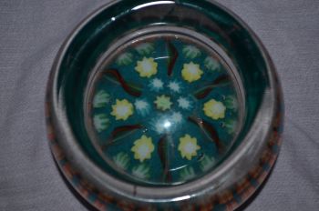 Millefiori 6 Spoke Glass Paperweight Pin Dish (3)