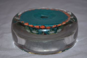Millefiori 6 Spoke Glass Paperweight Pin Dish (6)