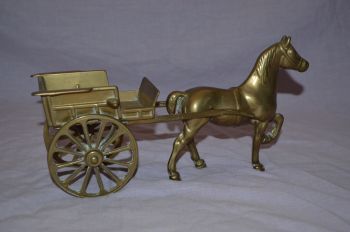Brass Horse and Cart Ornament (3)
