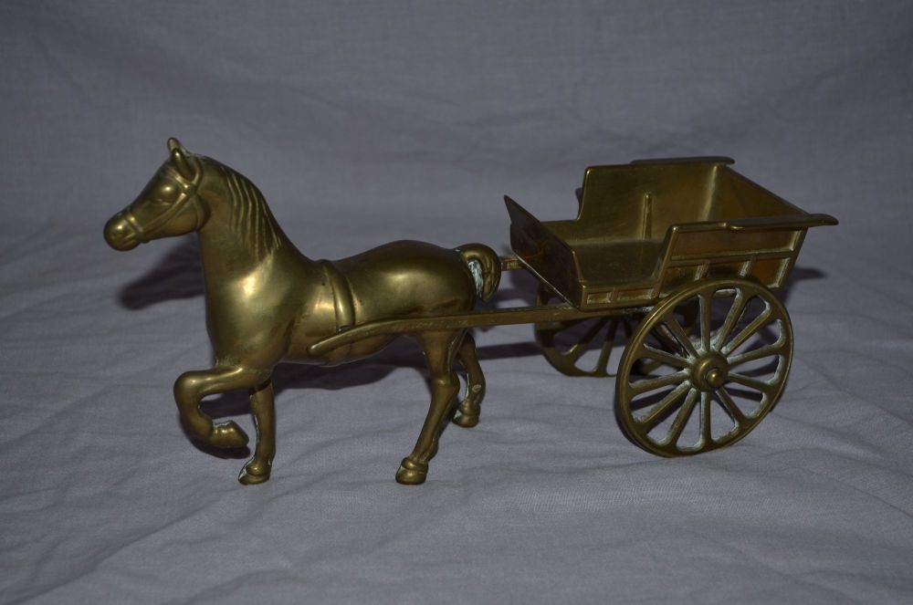 Brass Horse and Cart Ornament