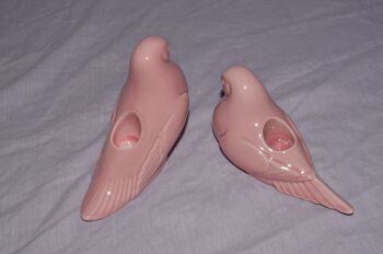 Pink Dove Candle Holders. (3)