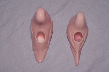 Pink Dove Candle Holders. (5)