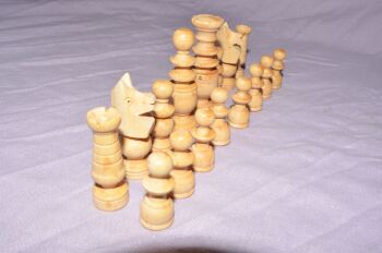 Vintage Wooden Chess Pieces (2)