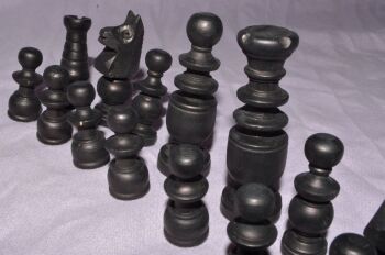 Vintage Wooden Chess Pieces (4)