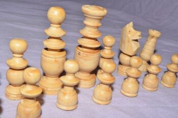 Vintage Wooden Chess Pieces (5)