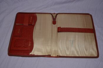 Vintage Red Leather Writing Stationary Case. (3)
